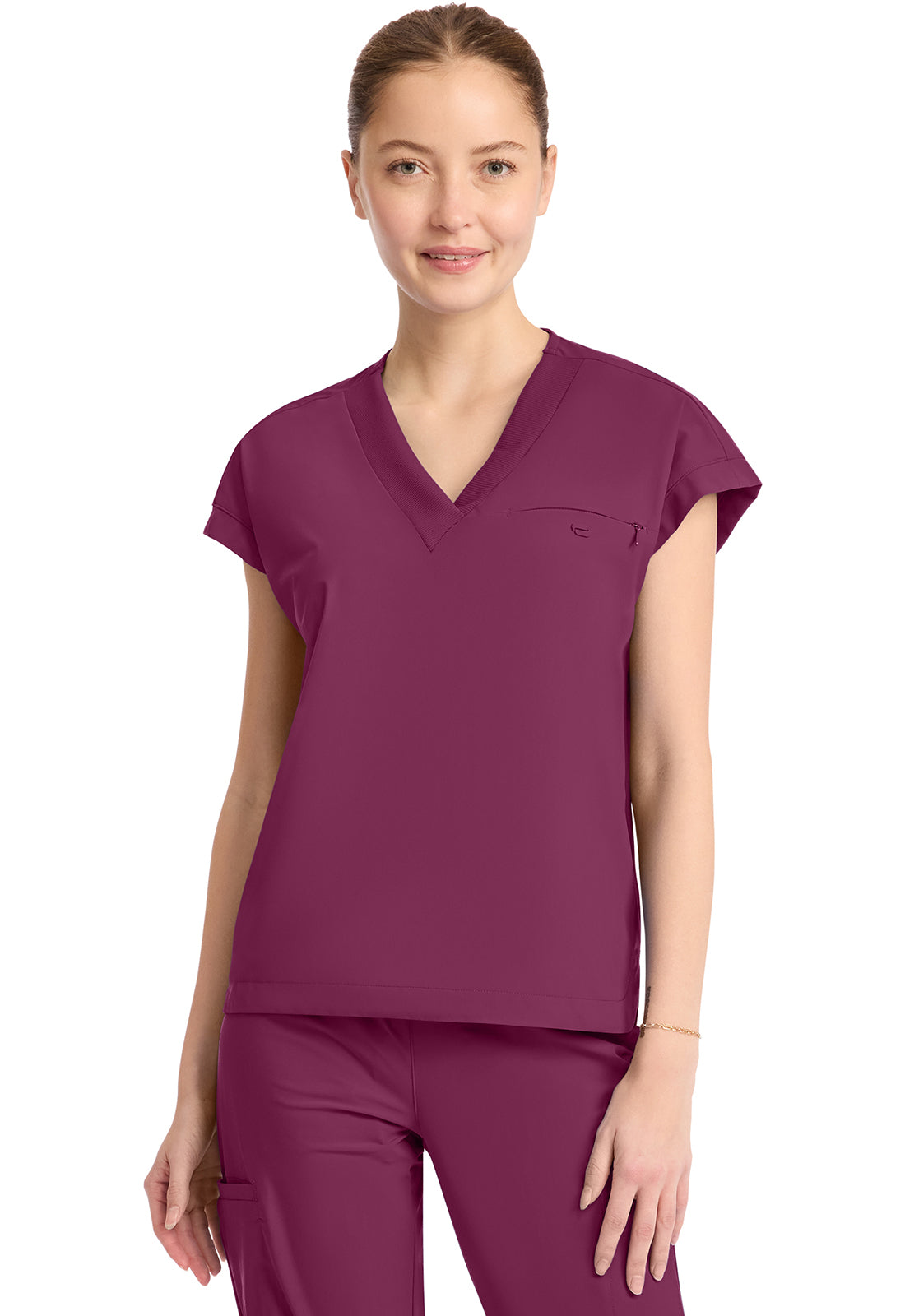 IN650A - Cherokee Women's 1-Pocket V-Neck Top