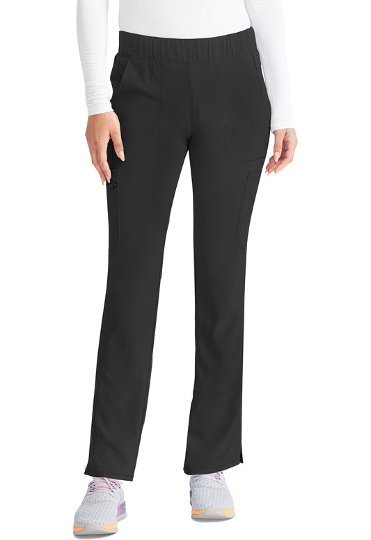 IP121AP- Cherokee- Mid Rise Pull-On Straight Leg Cargo Pant