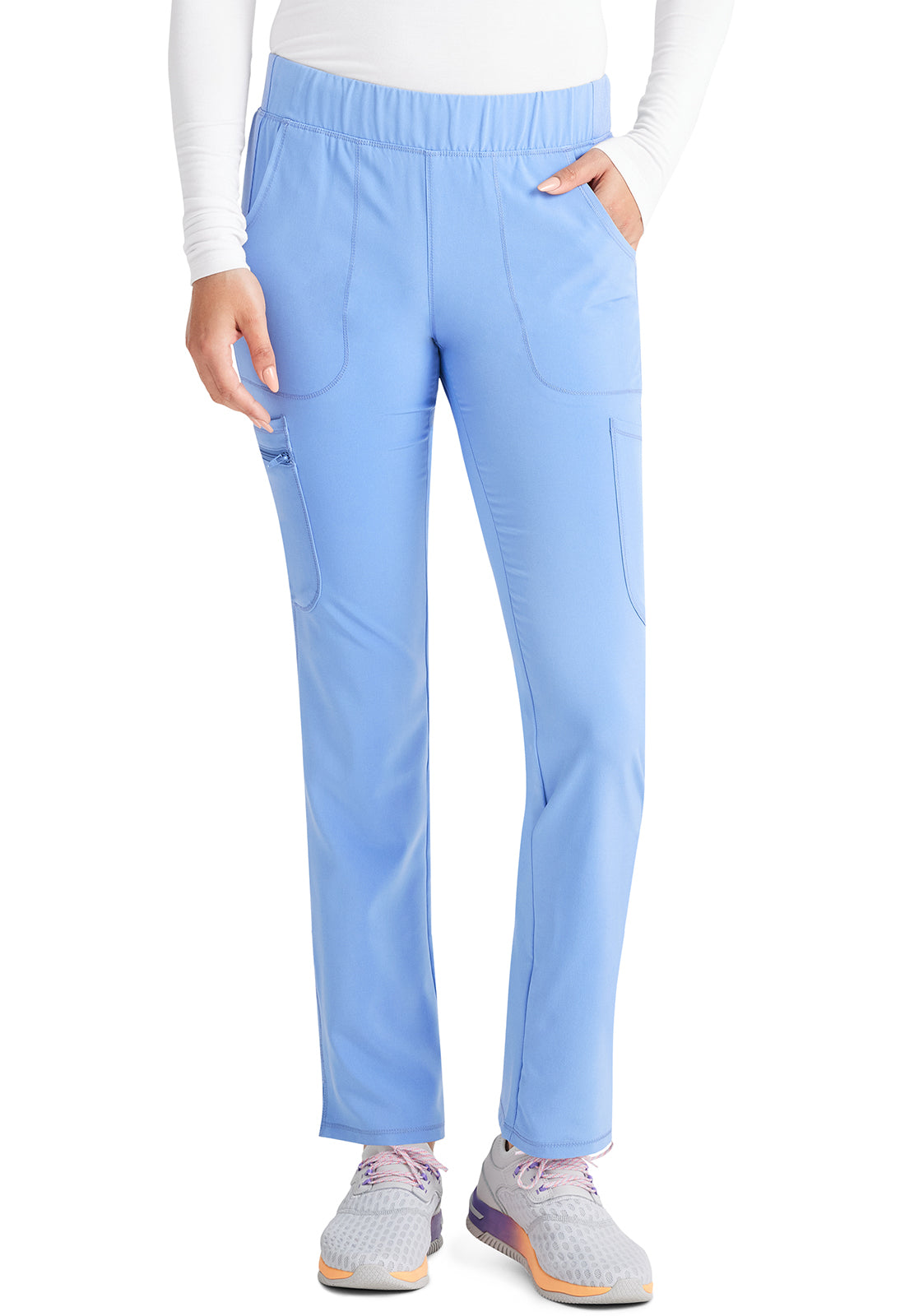 IP121AP- Cherokee- Mid Rise Pull-On Straight Leg Cargo Pant