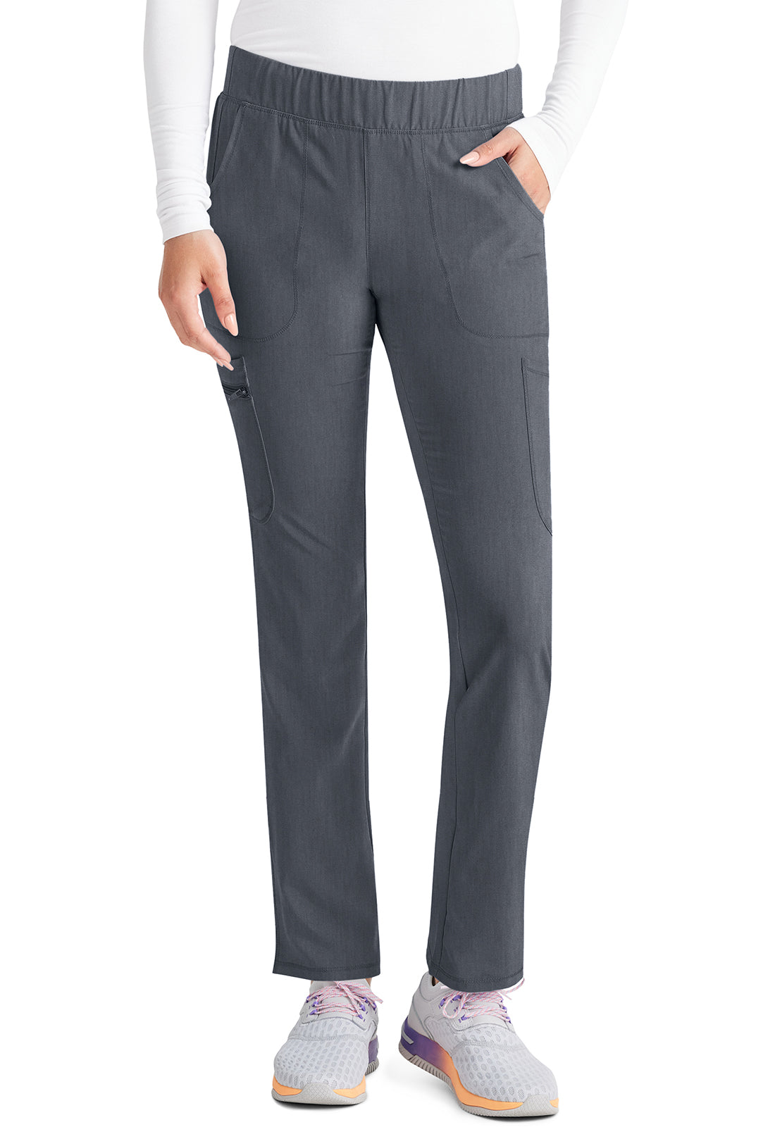 IP121AP- Cherokee- Mid Rise Pull-On Straight Leg Cargo Pant