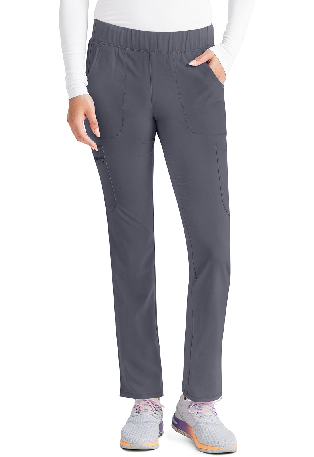 IP121AP- Cherokee- Mid Rise Pull-On Straight Leg Cargo Pant