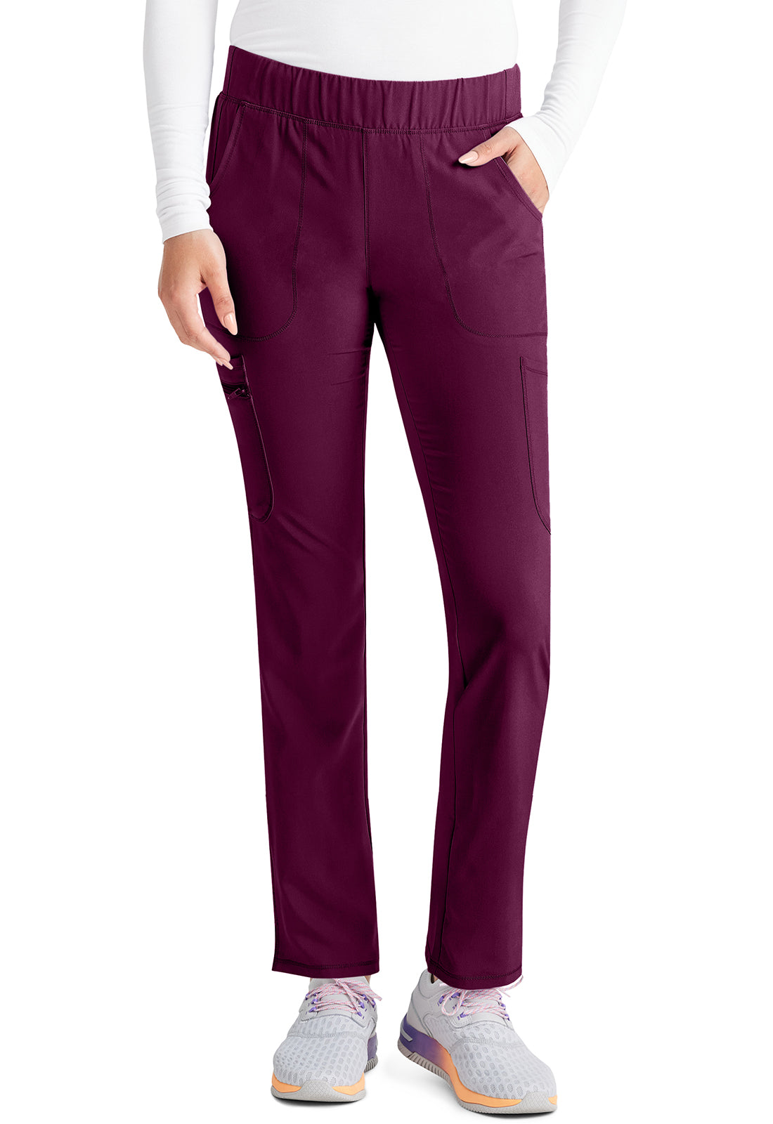 IP121AP- Cherokee- Mid Rise Pull-On Straight Leg Cargo Pant