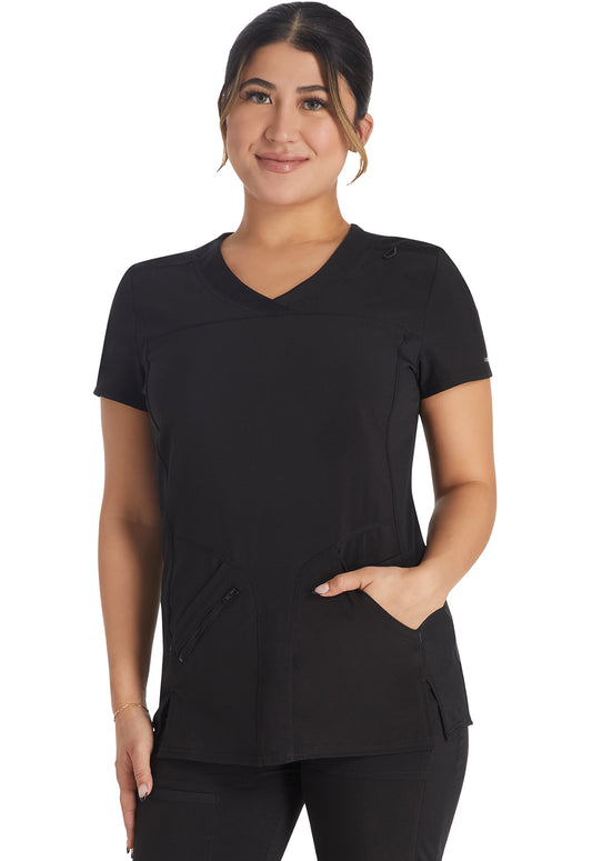 IP845A -Cherokee- Women Crossover V-Neck Top