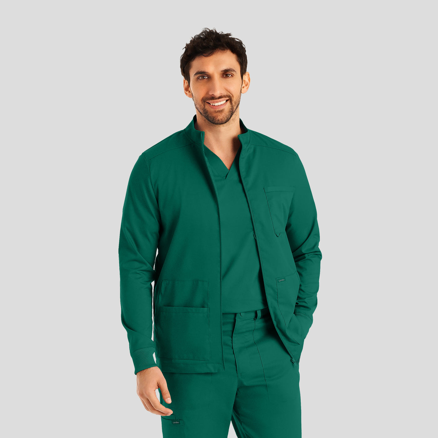 LJ702 - Landau ProFlex Men's 4-Pocket Scrub Jacket