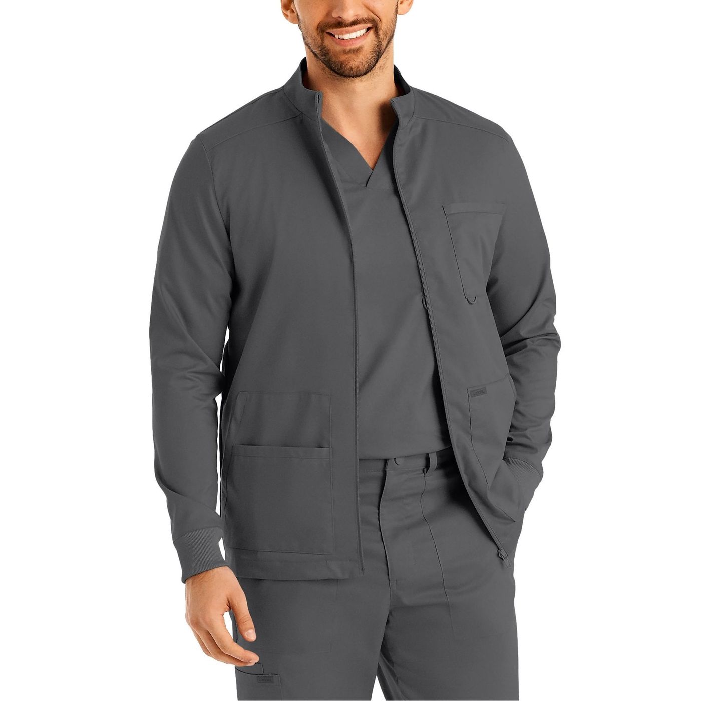 LJ702 - Landau ProFlex Men's 4-Pocket Scrub Jacket