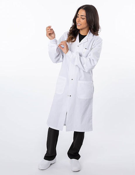Greentown Unisex Lab Coat Poly Cotton with Cuff & Snap Buttons