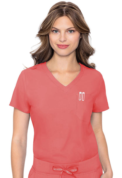 Med Couture Women's One Pocket Tuck-In Top