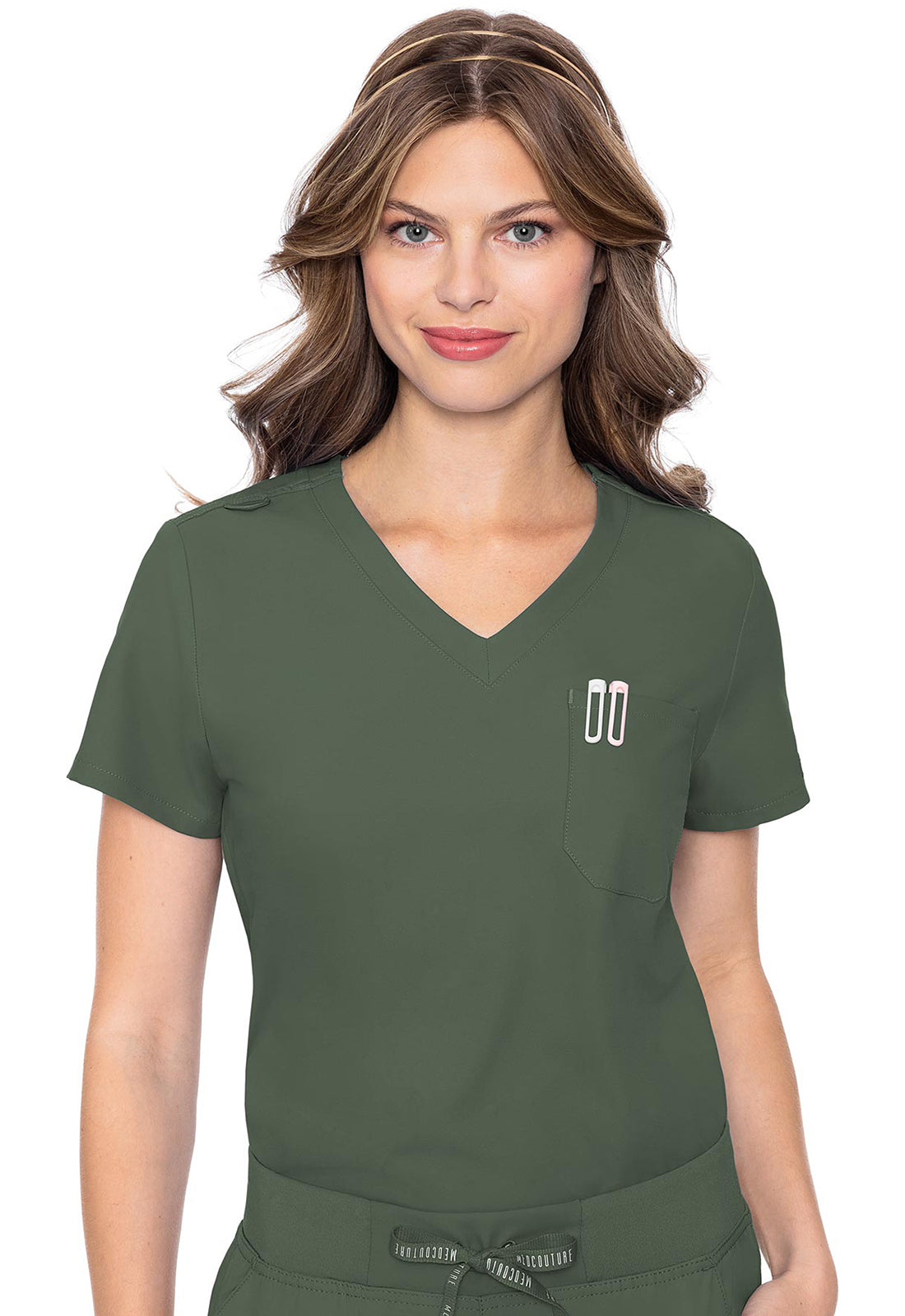 Med Couture Women's One Pocket Tuck-In Top