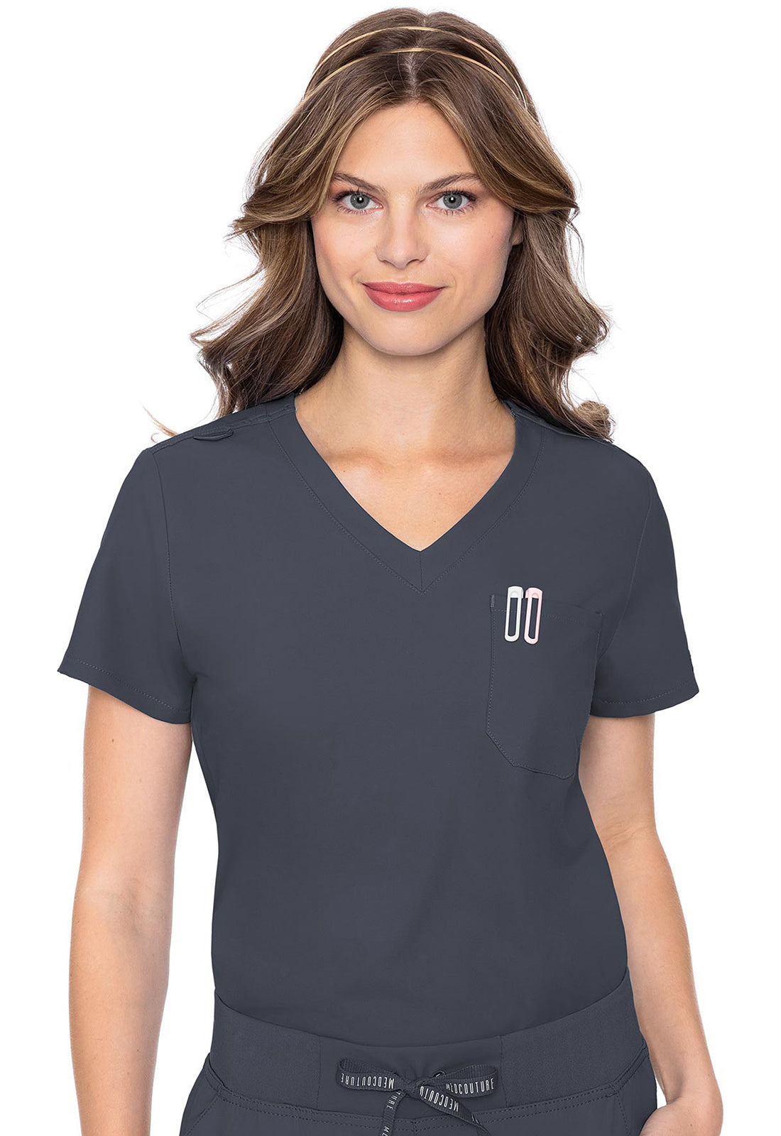 Med Couture Women's One Pocket Tuck-In Top