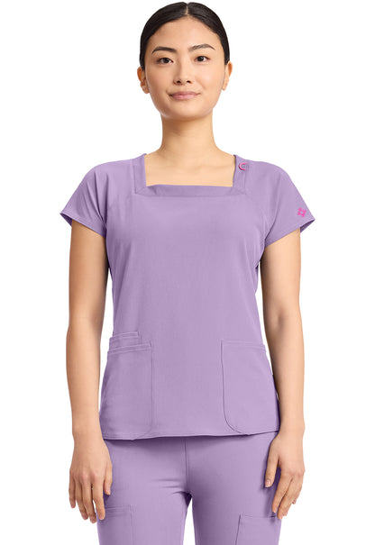 MC704 - Cherokee Women's 3-Pocket Square Neck Top