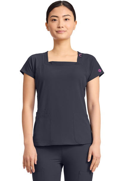 MC704 - Cherokee Women's 3-Pocket Square Neck Top