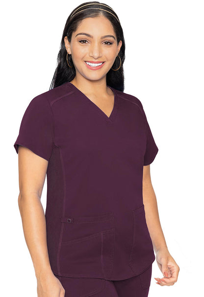 Med Couture Women's V-Neck Shirttail Top