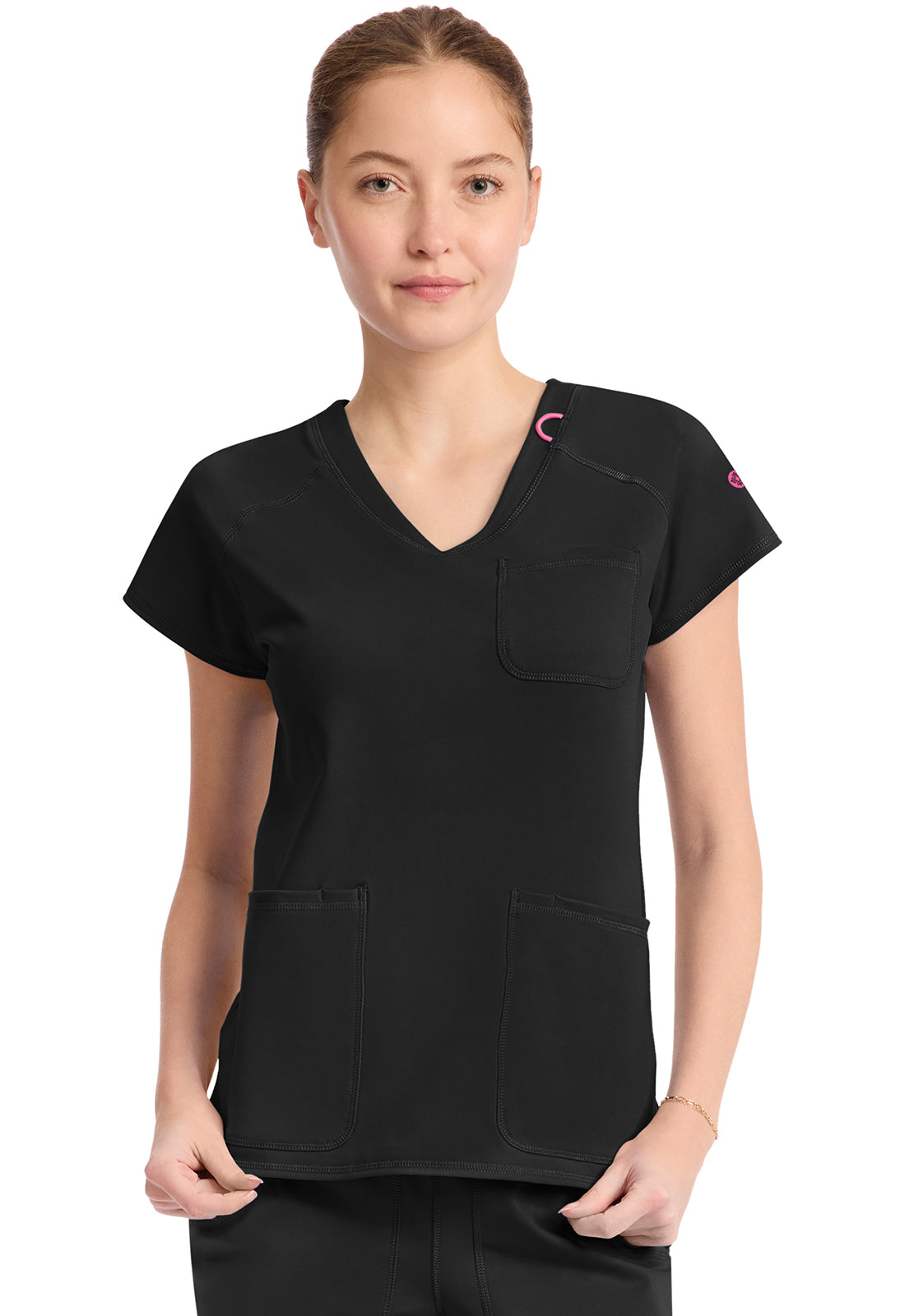 Med Couture Women's Raglan V-Neck Top