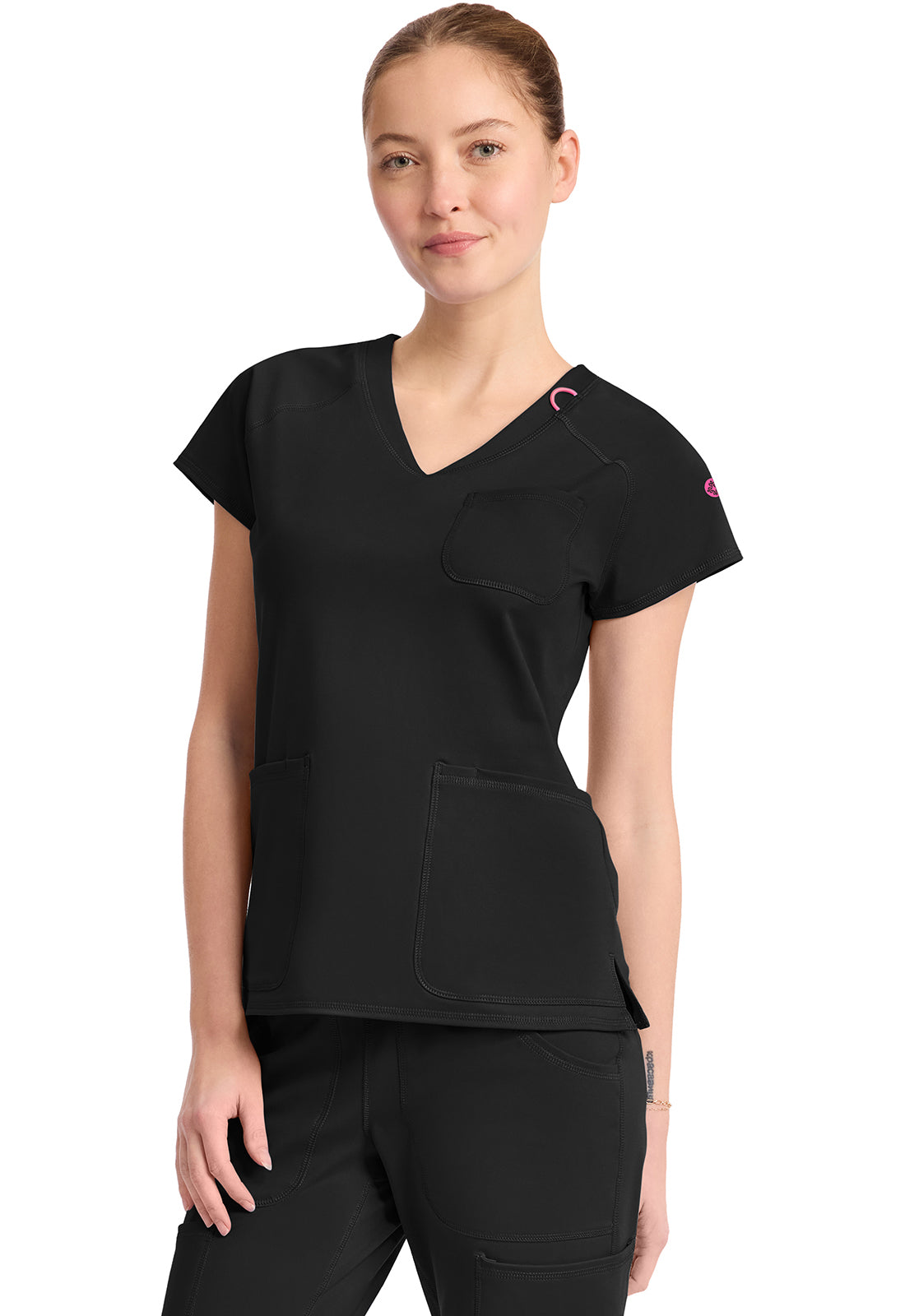 Med Couture Women's Raglan V-Neck Top