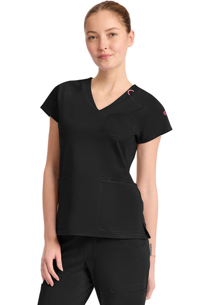 Med Couture Women's Raglan V-Neck Top