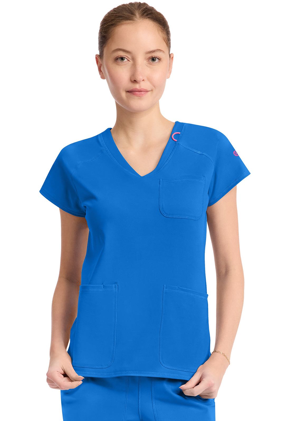 Med Couture Women's Raglan V-Neck Top