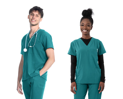 1202 Greentown 4Flex Unisex Scrub Top