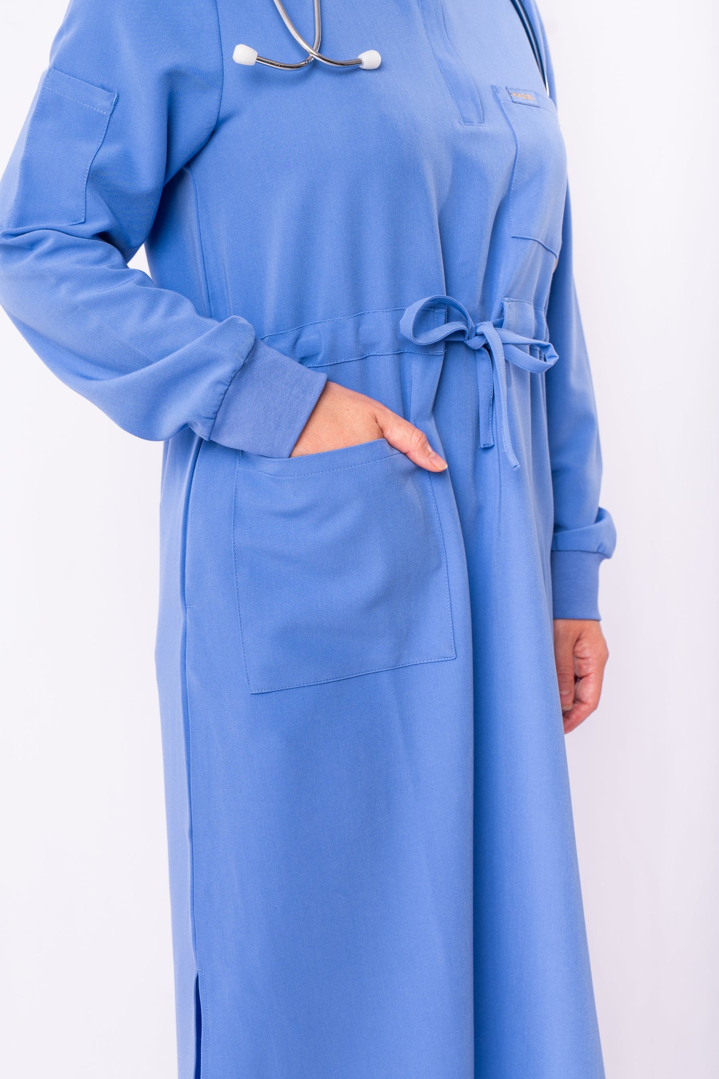 Long Sleeved Scrub Top Hazel Camellia