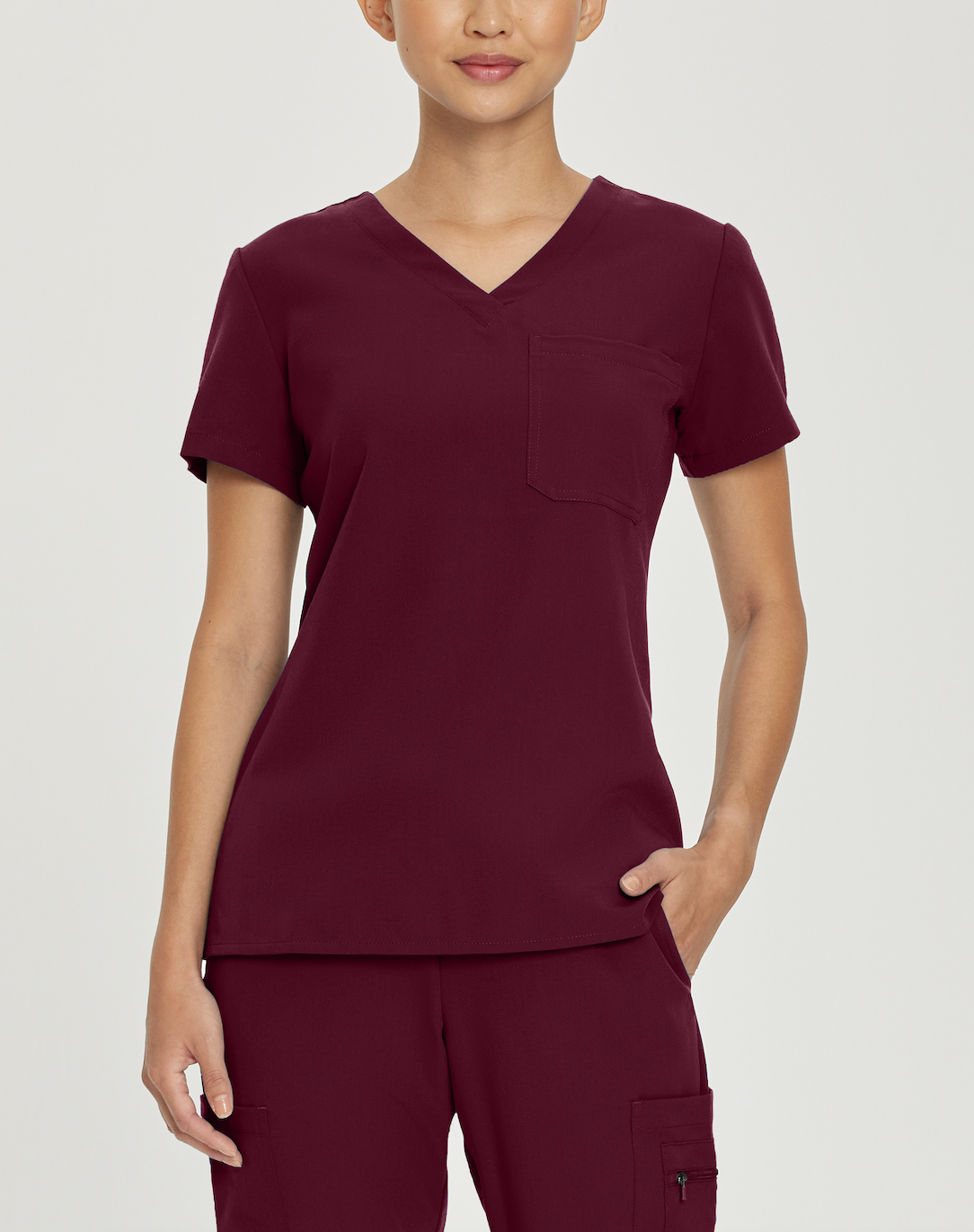 794 White Cross V-Tess Women's One-Pocket V-Neck Scrub Top