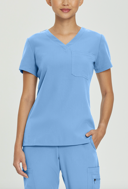 794 White Cross V-Tess Women's One-Pocket V-Neck Scrub Top