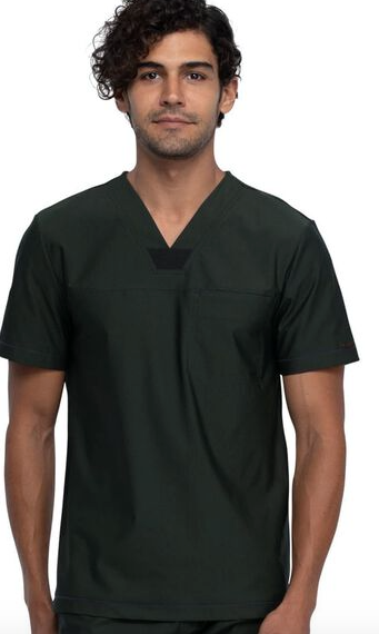 CK885 Men's V-Neck Solid Scrub Top