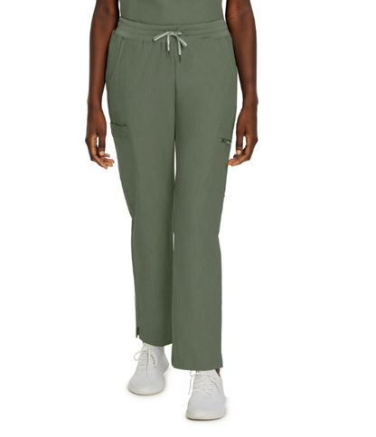 337 White Cross V-Tess Women's Straight Leg Scrub Pant