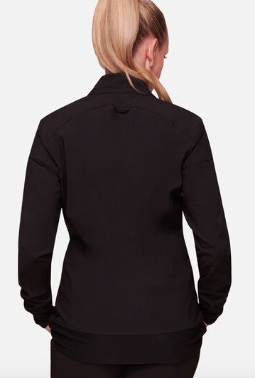 CK303: Women's Zip Front Warm-Up Solid Scrub Jacket
