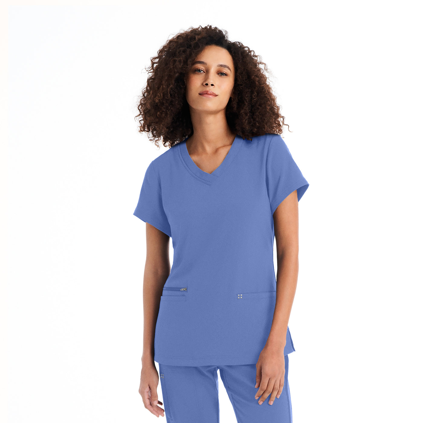 WT127 White Cross CRFT Women's 3-Pocket V-neck Scrub Top