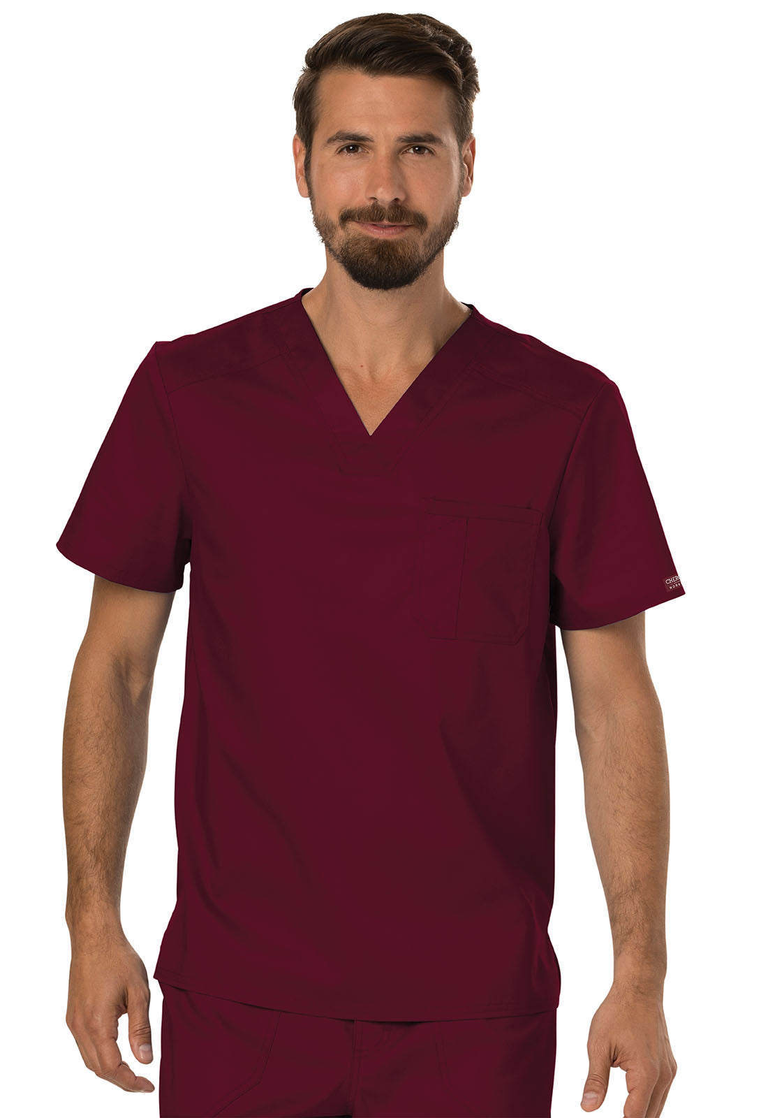 WW690- Cherokee Men's Tuckable V-Neck Top