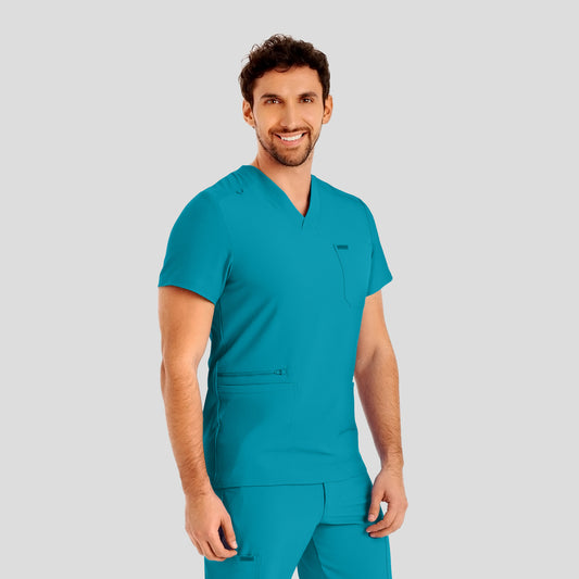 LT110 - (Additional color)Landau Forward Men's 4-Pocket V-Neck Scrub Top