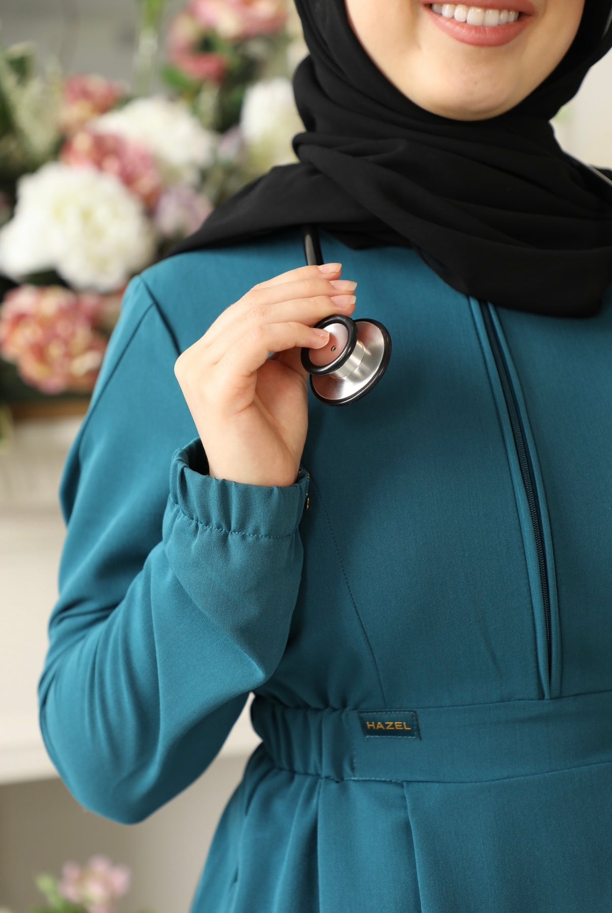 Jasmine Long Sleeved Scrub Dress - Modest Scrub Dress