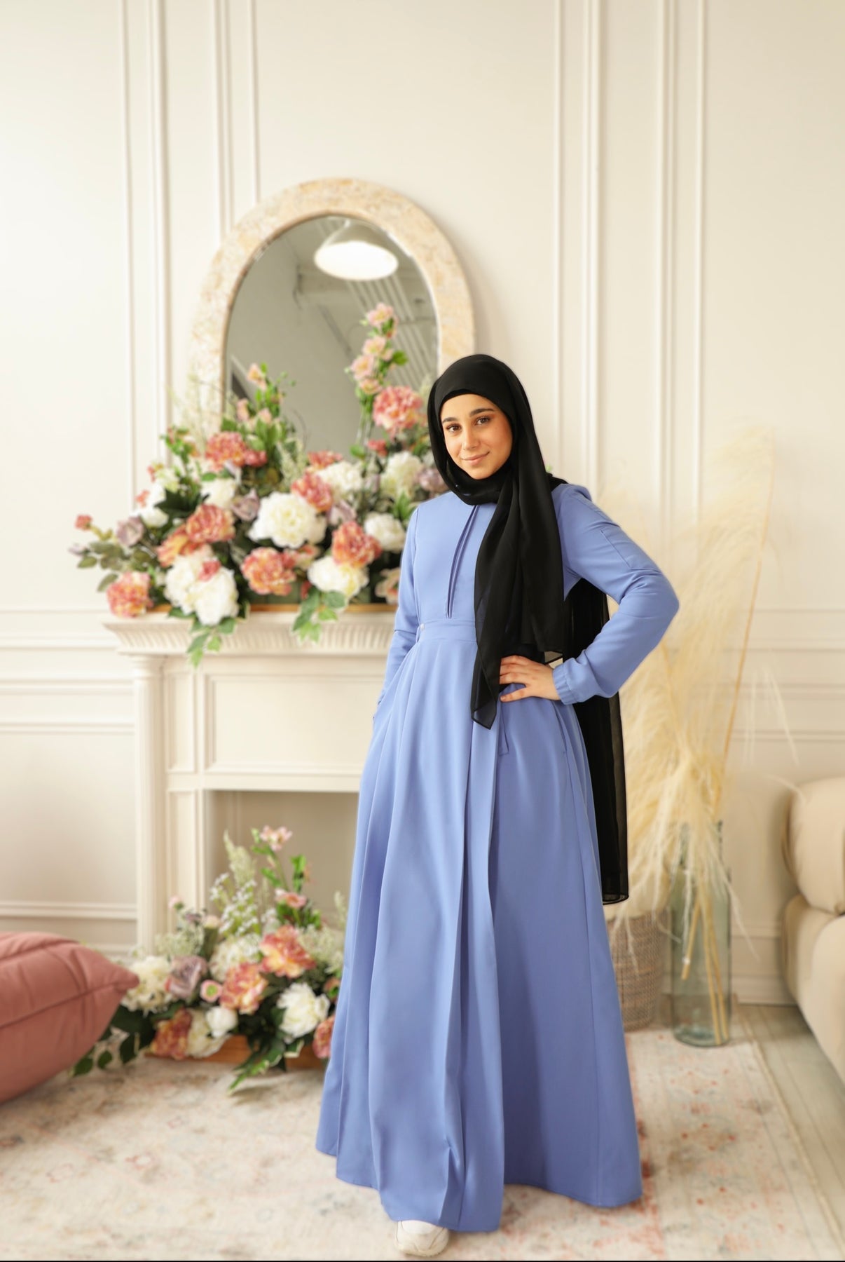 Jasmine Long Sleeved Scrub Dress - Modest Scrub Dress