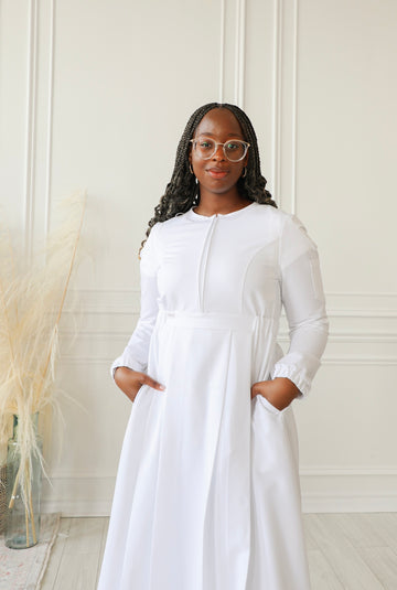 Jasmine Long Sleeved Scrub Dress - Modest Scrub Dress