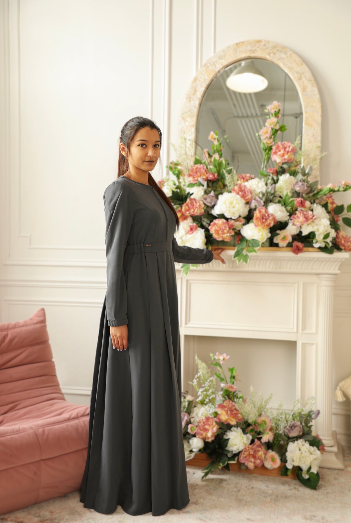 Jasmine Long Sleeved Scrub Dress - Modest Scrub Dress