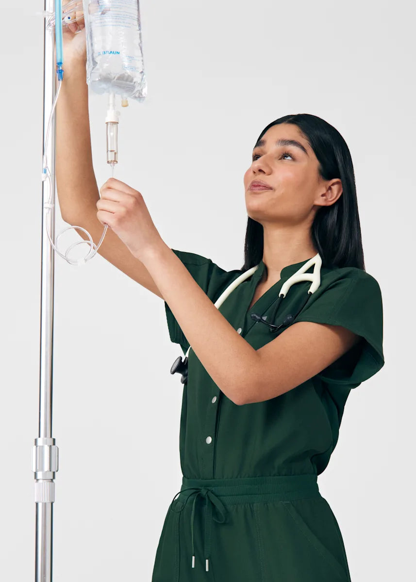 Landau Women's 8-Pocket Cargo Scrub Jumpsuit