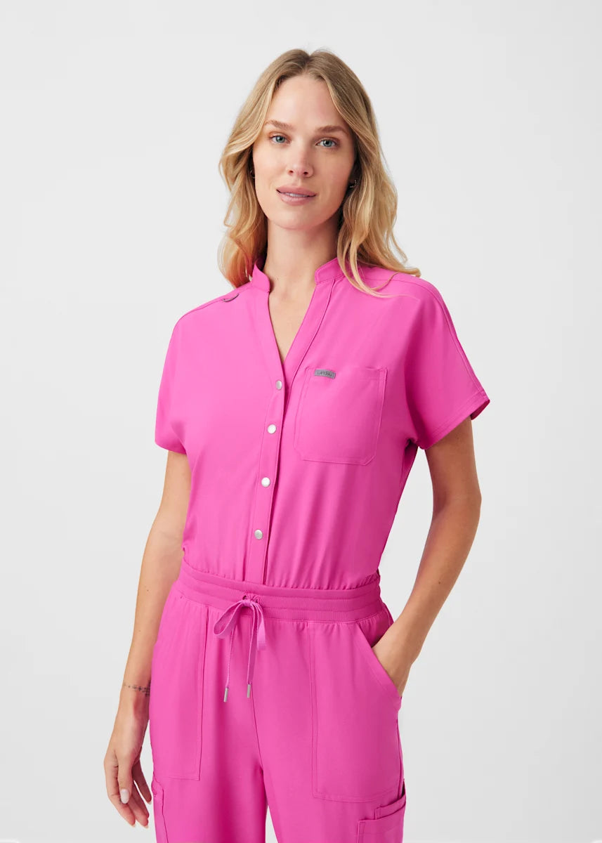 Landau Women's 8-Pocket Cargo Scrub Jumpsuit