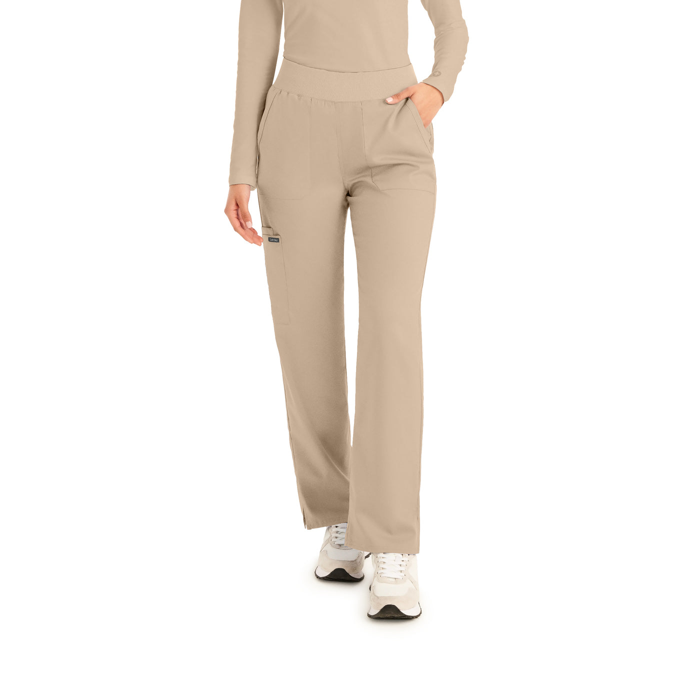 LB405P White Cross Landau Proflex Petite Cargo Scrub Pants