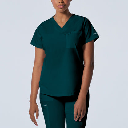 LT107 (Core Colours) - Women's 2-Pocket V-Neck Landau Proflex Scrub Top