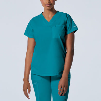 LT107 (Core Colours) - Women's 2-Pocket V-Neck Landau Proflex Scrub Top