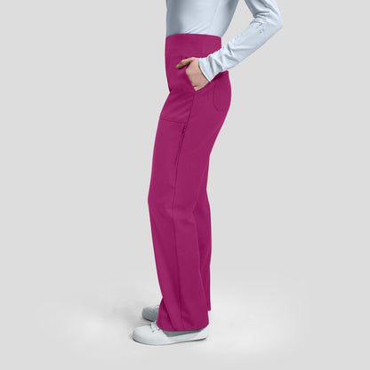 WB421 White Cross Vibe Women's Cargo Wide Leg Pants