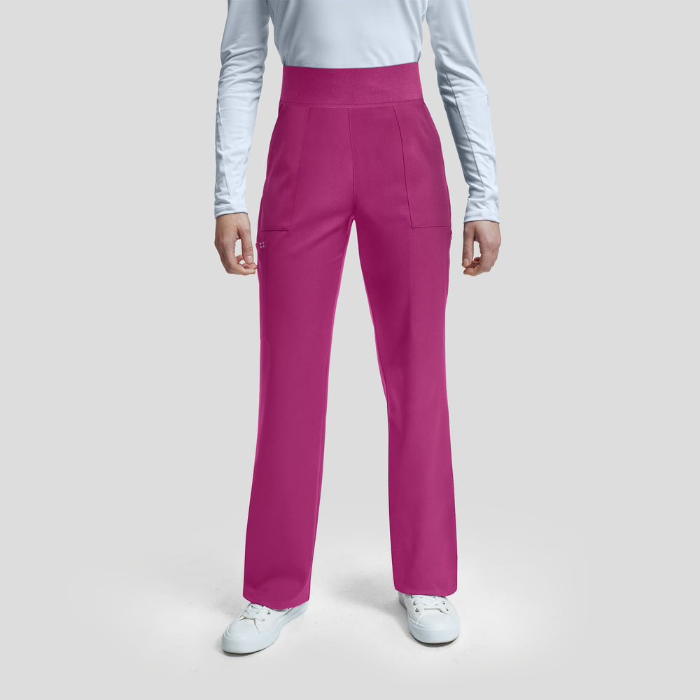 WB421 White Cross Vibe Women's Cargo Wide Leg Pants
