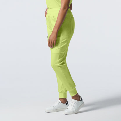 LB401P White Cross Landau Forward Citron Petite Jogger Pants