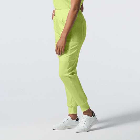 LB401P White Cross Landau Forward Citron Petite Jogger Pants