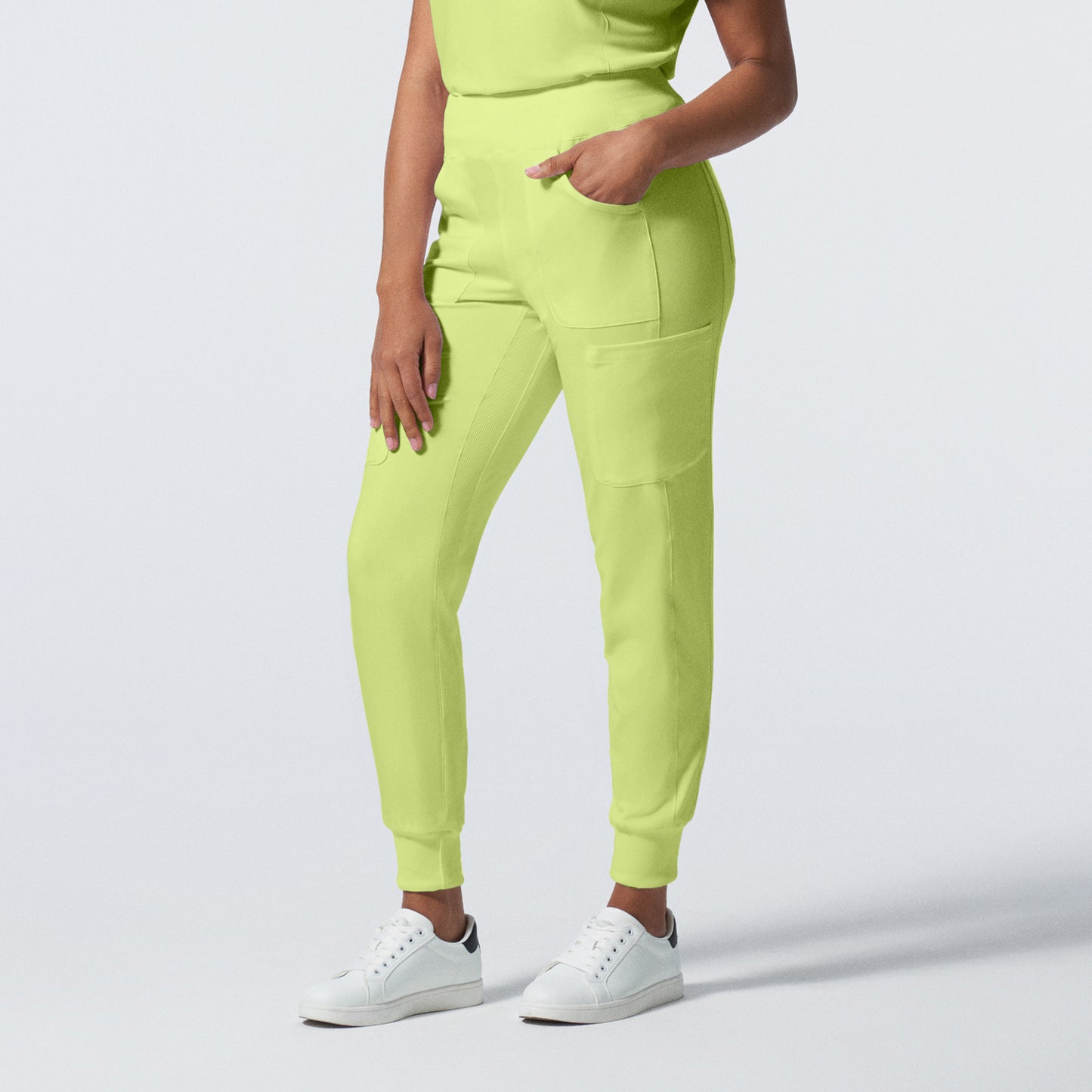 LB401 White Cross Landau Forward Cargo Joggers