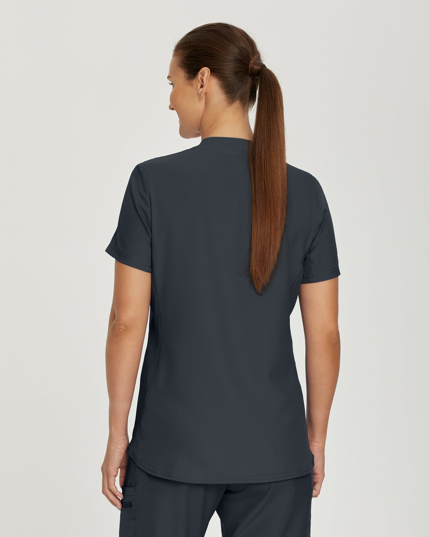 LT100 White Cross Landau Forward - Rib Knit V-neck Top