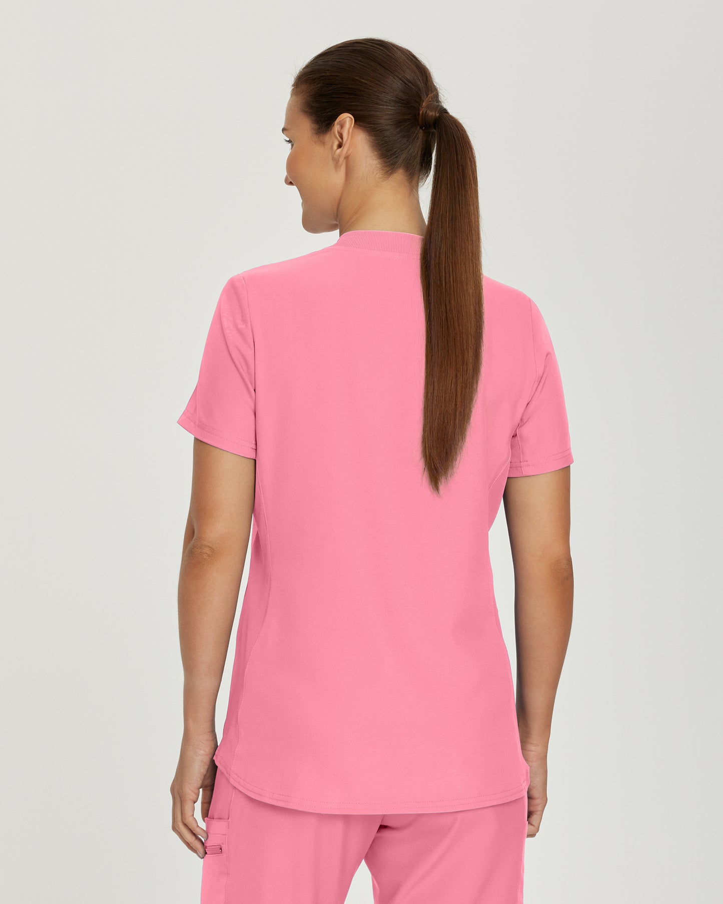LT100 White Cross Landau Forward - Rib Knit V-neck Top