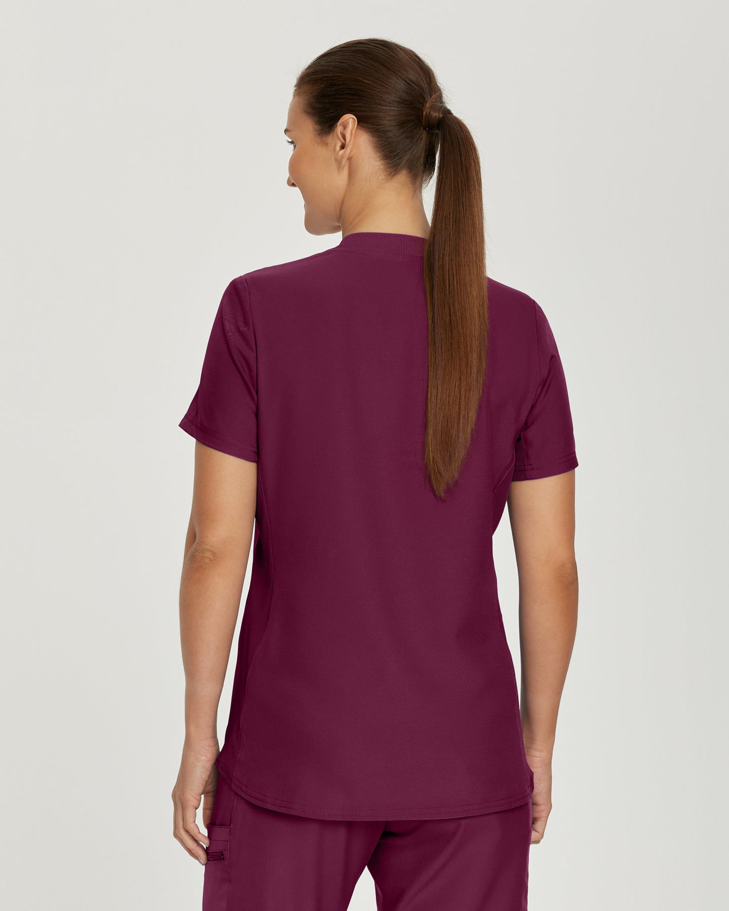 LT100 White Cross Landau Forward - Rib Knit V-neck Top