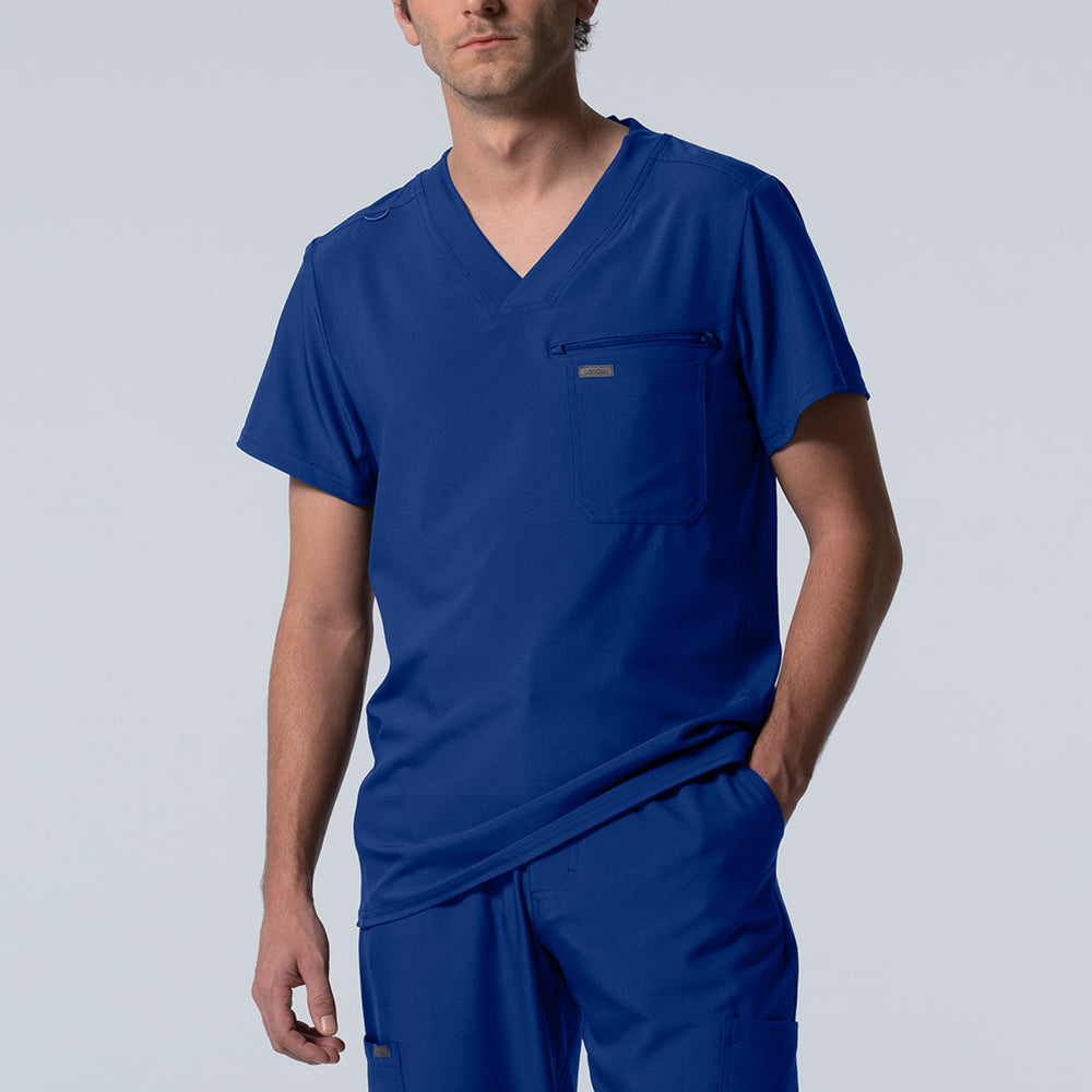 LT111 - Landau Forward Men's 2-Pocket V-Neck Scrub Top