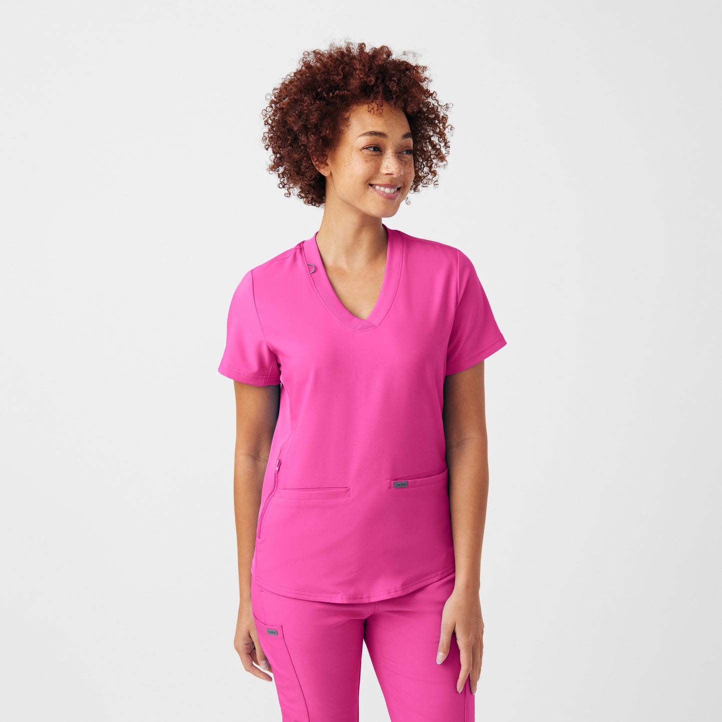 LT100 (Additional Colours) - Landau Forward Women's Rib Knit V-Neck Top