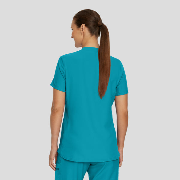 LT100 (Additional Colours) - Landau Forward Women's Rib Knit V-Neck Top